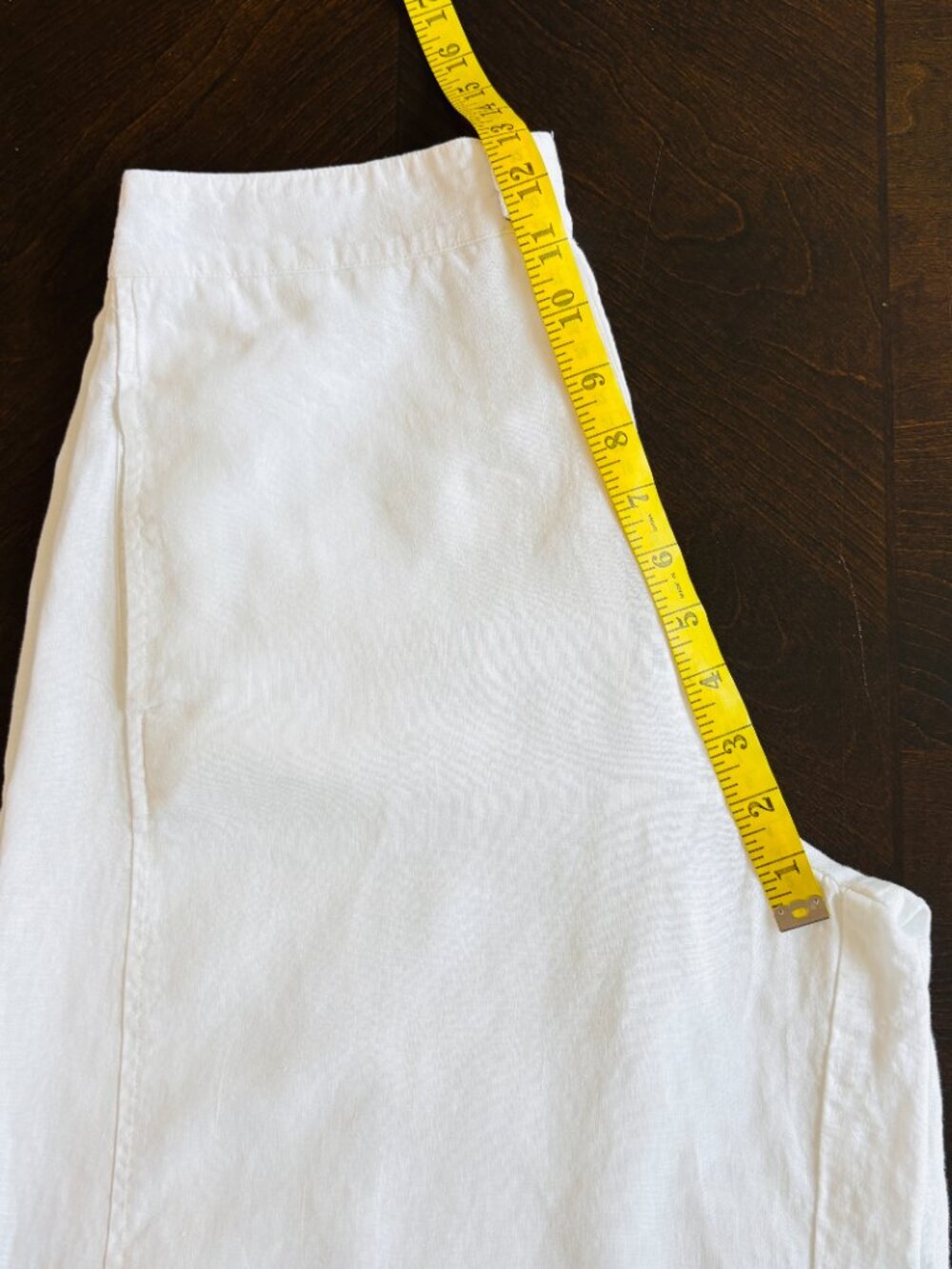 Anthroplogie White Linen Palazzo Pants Size 8 Wide Leg Boho Coastal - Picture 11 of 15